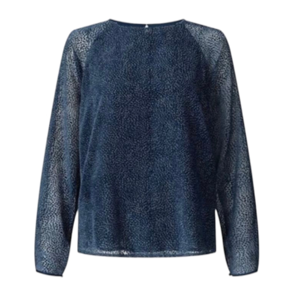 Jigsaw Velvet Spot Devore Top $153 Womens Small US2 UK6 Sheer Sleeves Polka Dot